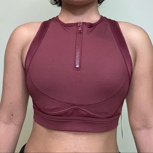 Fabletics Burgundy Sports Bra